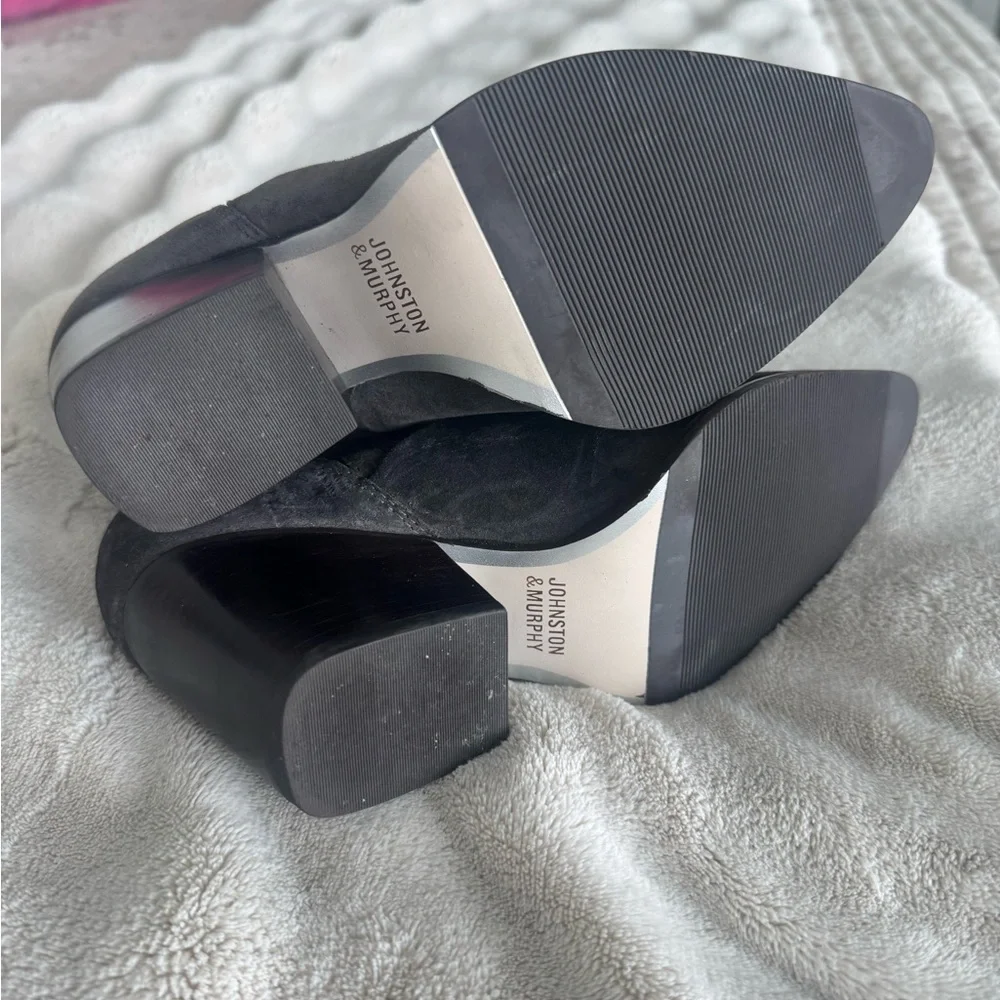 NEW - never worn - Johnston & Murphy Charcoal Heeled Boots - Picture 8 of 8
